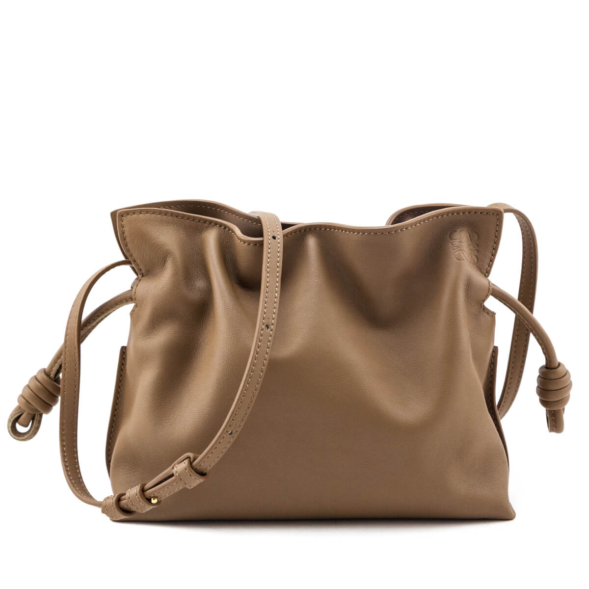 Loewe Brown Nappa Mini Flamenco Knot Bag - Love that Bag etc - Preowned Authentic Designer Handbags & Preloved Fashions