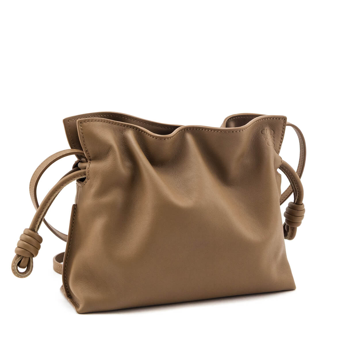 Loewe Brown Nappa Mini Flamenco Knot Bag - Love that Bag etc - Preowned Authentic Designer Handbags & Preloved Fashions
