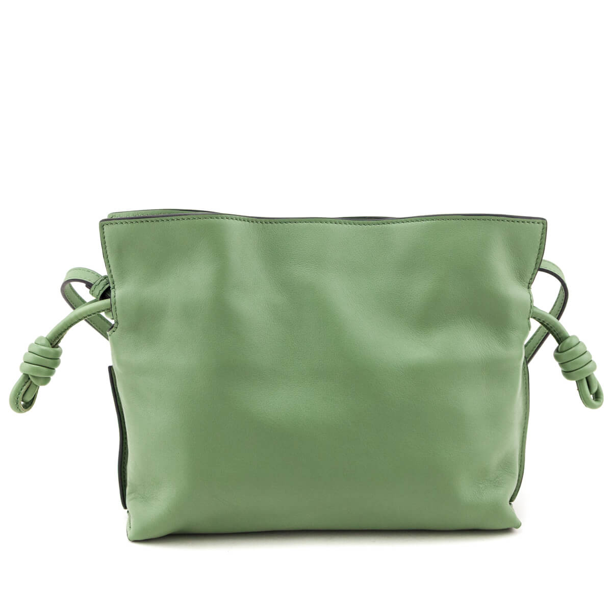 Loewe Green Calfskin Mini Flamenco Knot Clutch - Love that Bag etc - Preowned Authentic Designer Handbags & Preloved Fashions