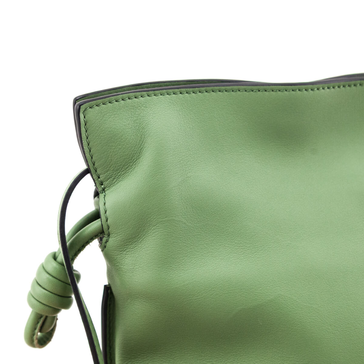 Loewe Green Calfskin Mini Flamenco Knot Clutch - Love that Bag etc - Preowned Authentic Designer Handbags & Preloved Fashions