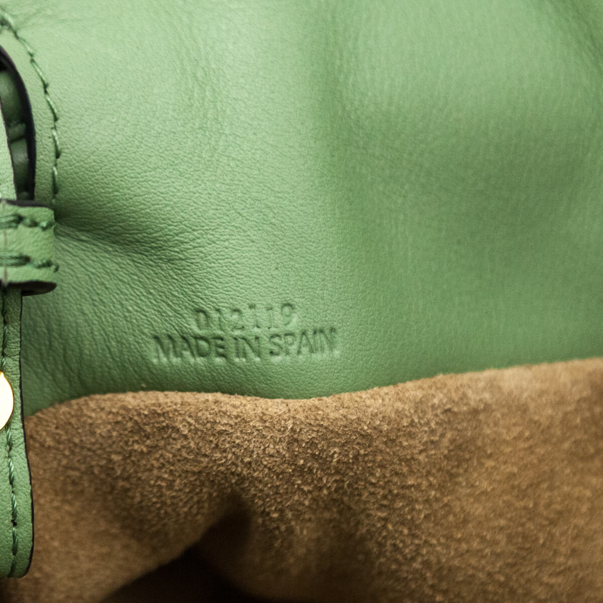 Loewe Green Calfskin Mini Flamenco Knot Clutch - Love that Bag etc - Preowned Authentic Designer Handbags & Preloved Fashions