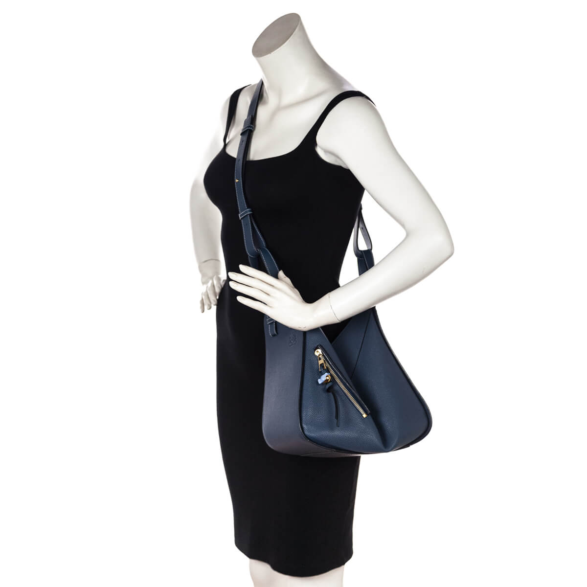 Loewe Indigo Calfskin Small Hammock Bag - Love that Bag etc - Preowned Authentic Designer Handbags & Preloved Fashions