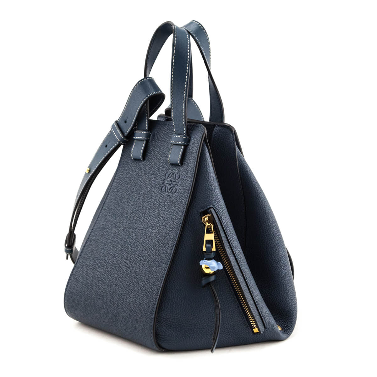 Loewe Indigo Calfskin Small Hammock Bag - Love that Bag etc - Preowned Authentic Designer Handbags & Preloved Fashions