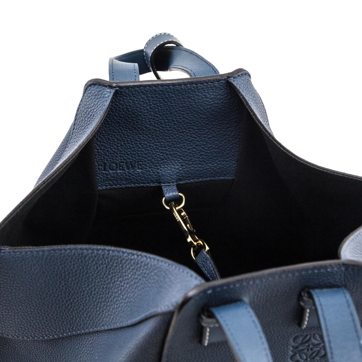 Loewe Indigo Calfskin Small Hammock Bag - Love that Bag etc - Preowned Authentic Designer Handbags & Preloved Fashions