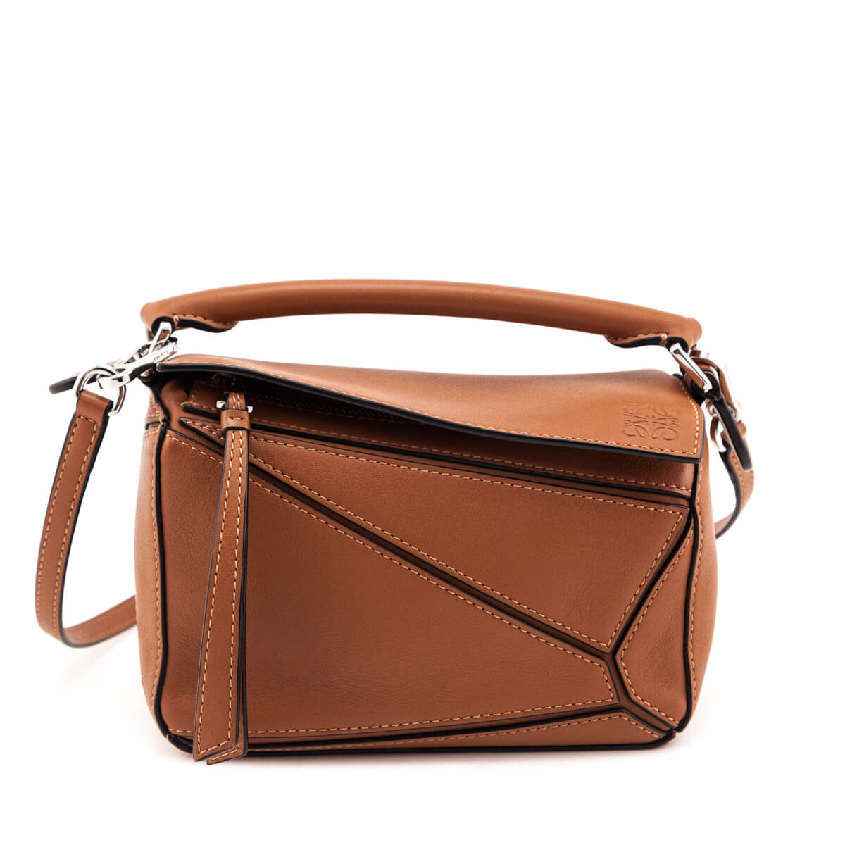 Loewe Tan Calfskin Mini Puzzle Bag - Love that Bag etc - Preowned Authentic Designer Handbags & Preloved Fashions