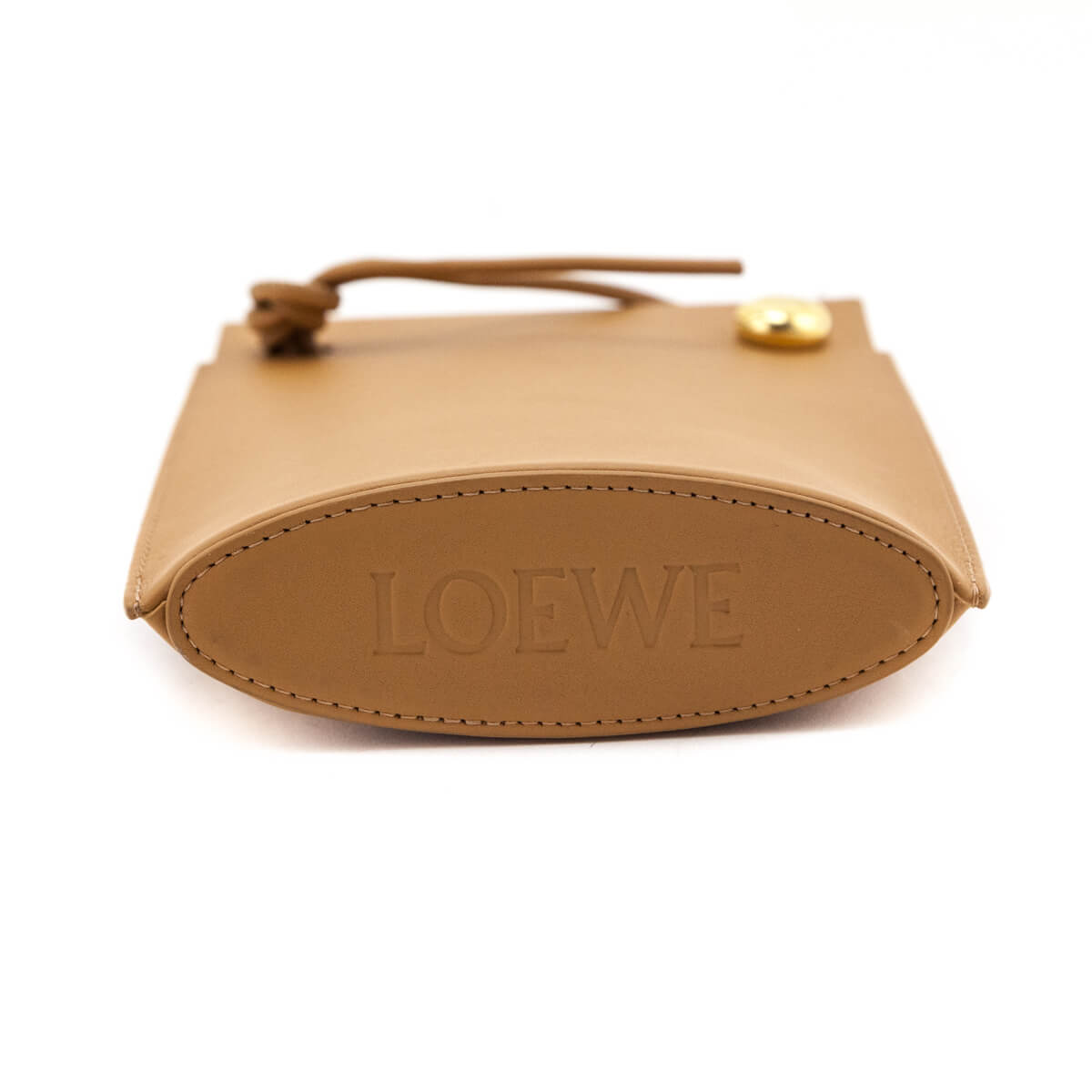 Loewe Tan Calfskin Pebble Dice Pocket Pouch - Love that Bag etc - Preowned Authentic Designer Handbags & Preloved Fashions