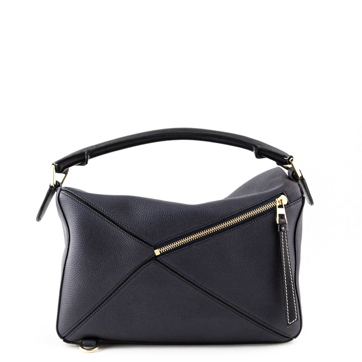 Loewe Midnight Blue & Black Calfskin Medium Puzzle Bag - Love that Bag etc - Preowned Authentic Designer Handbags & Preloved Fashions