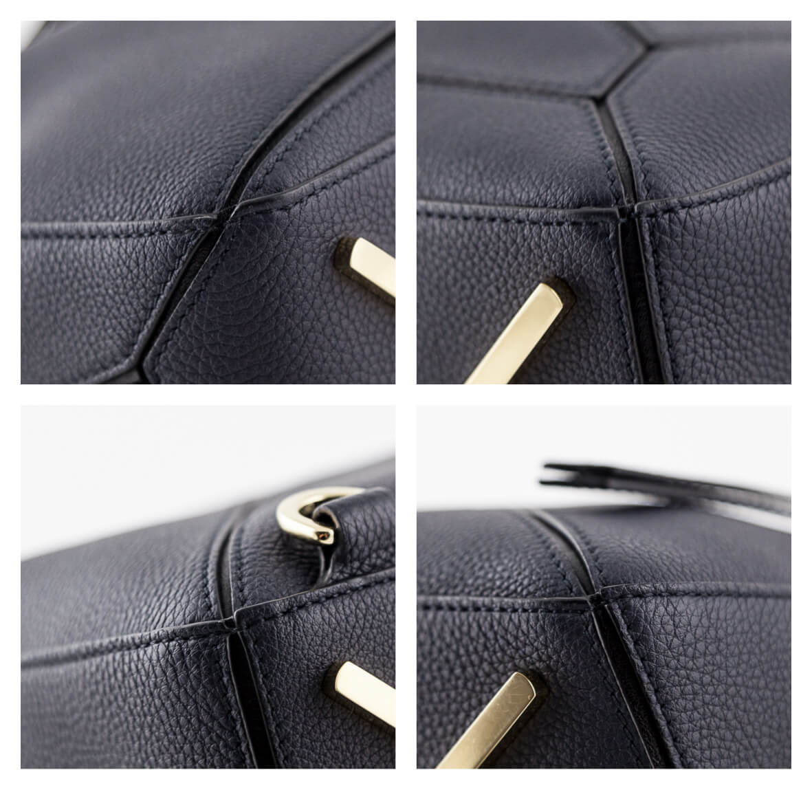 Loewe Midnight Blue & Black Calfskin Medium Puzzle Bag - Love that Bag etc - Preowned Authentic Designer Handbags & Preloved Fashions