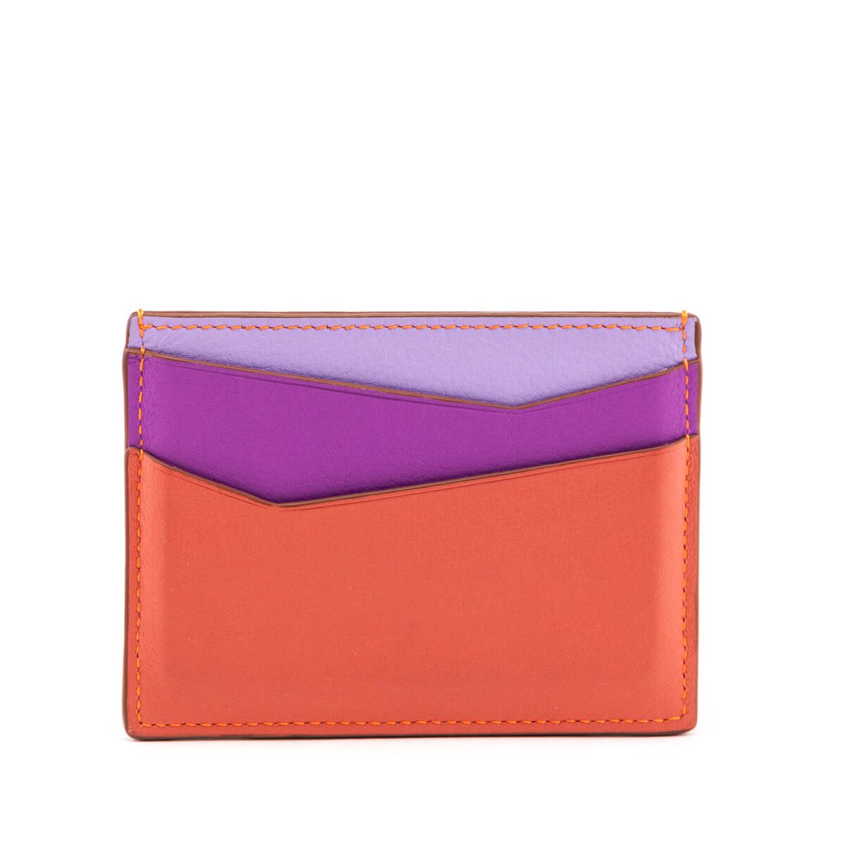 Loewe x Paula's Ibiza Orange Multicolor Puzzle Card Holder - Love that Bag etc - Preowned Authentic Designer Handbags & Preloved Fashions