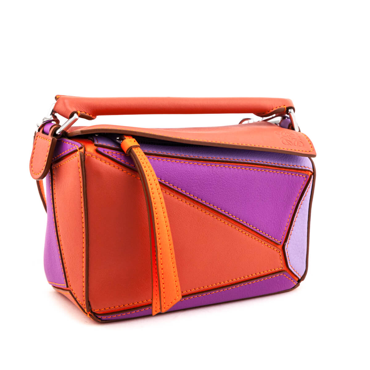 Loewe x Paula's Ibiza Orange & Multicolor Mini Puzzle Edge Bag - Love that Bag etc - Preowned Authentic Designer Handbags & Preloved Fashions