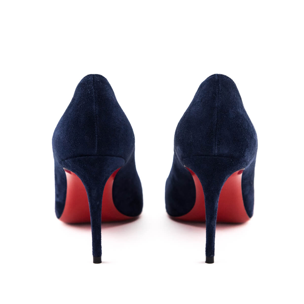 Christian Louboutin Navy Suede Pumps Size US 7 | EU 37 - Love that Bag etc - Preowned Authentic Designer Handbags & Preloved Fashions