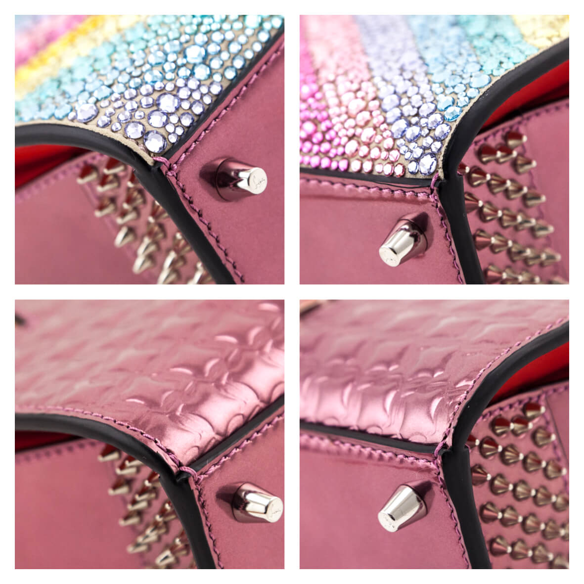Louboutin Rainbow Crystal Nano Paloma