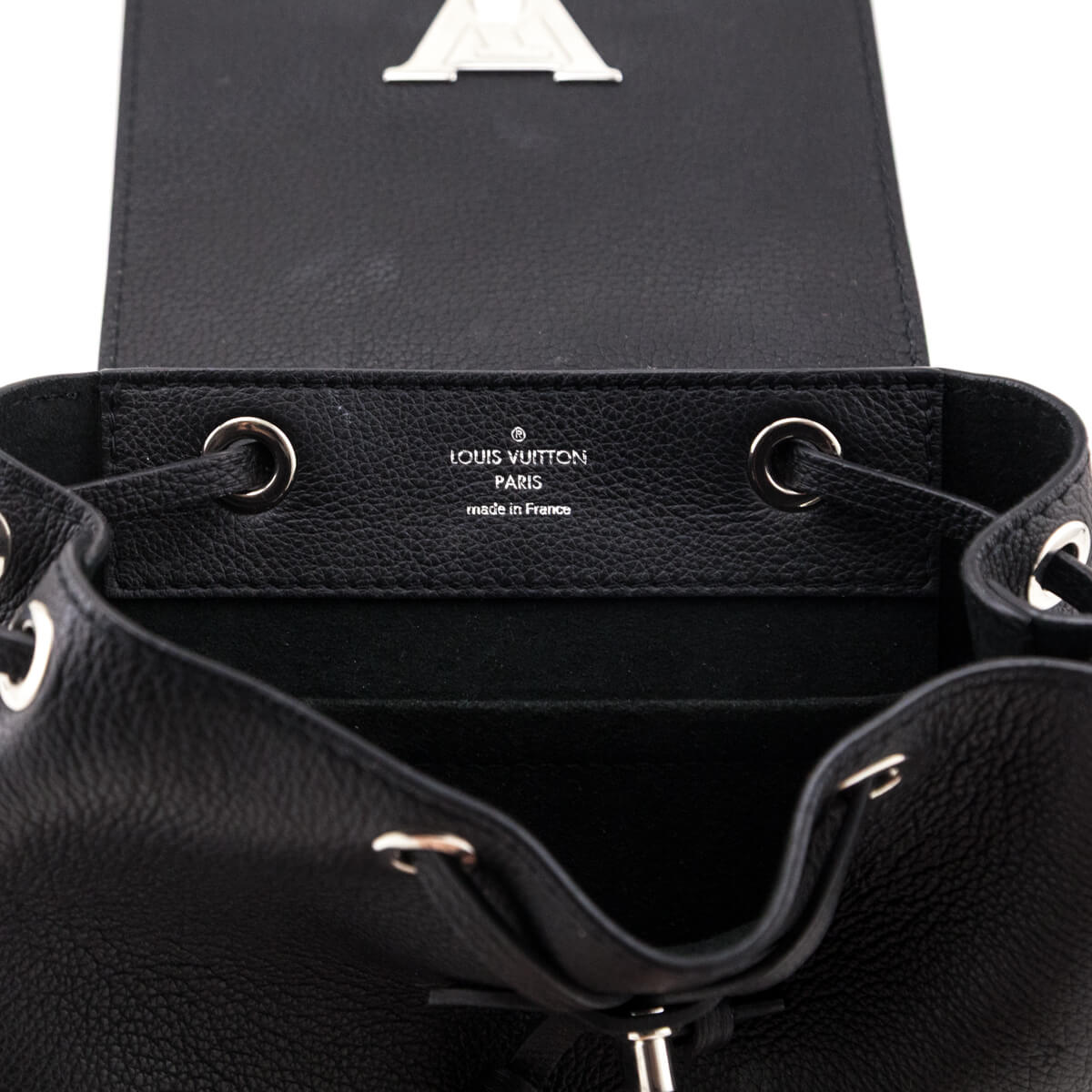 Louis Vuitton Black Calfskin Lockme Mini Backpack - Love that Bag etc - Preowned Authentic Designer Handbags & Preloved Fashions