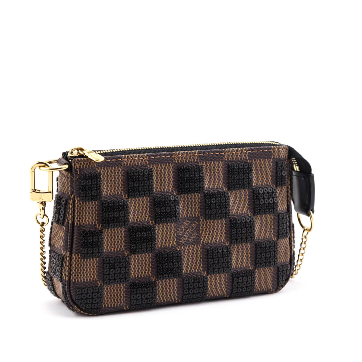 Louis Vuitton Black Damier Paillette Mini Pochette Accessoires - Love that Bag etc - Preowned Authentic Designer Handbags & Preloved Fashions