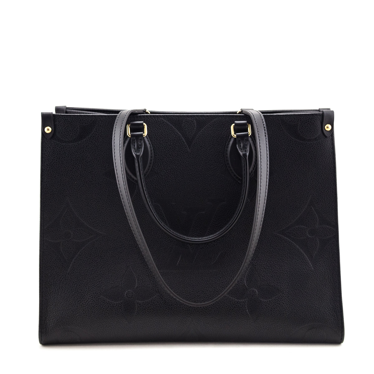 Louis Vuitton Black Empreinte Monogram Giant Onthego MM - Love that Bag etc - Preowned Authentic Designer Handbags & Preloved Fashions