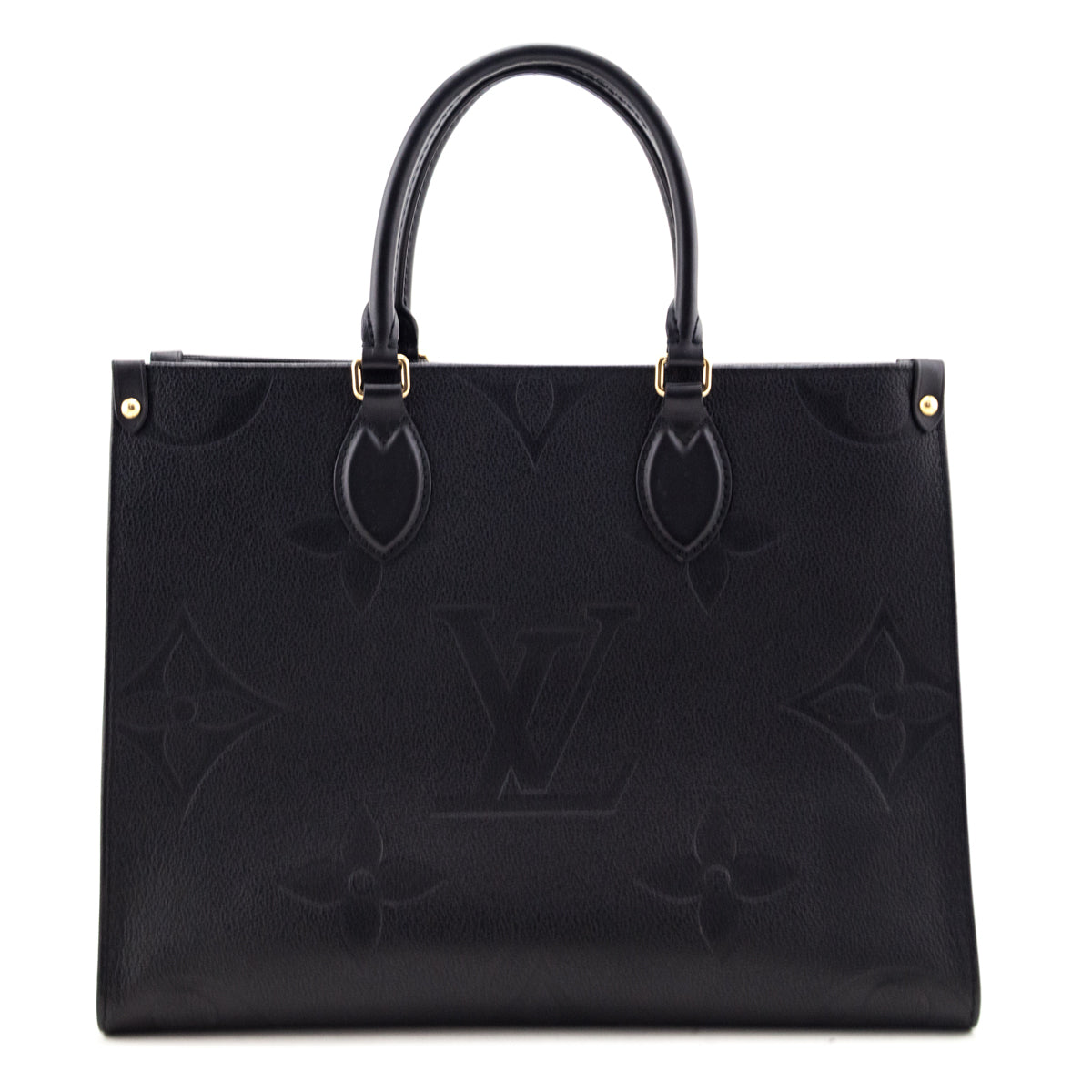 Louis Vuitton Black Empreinte Monogram Giant Onthego MM - Love that Bag etc - Preowned Authentic Designer Handbags & Preloved Fashions