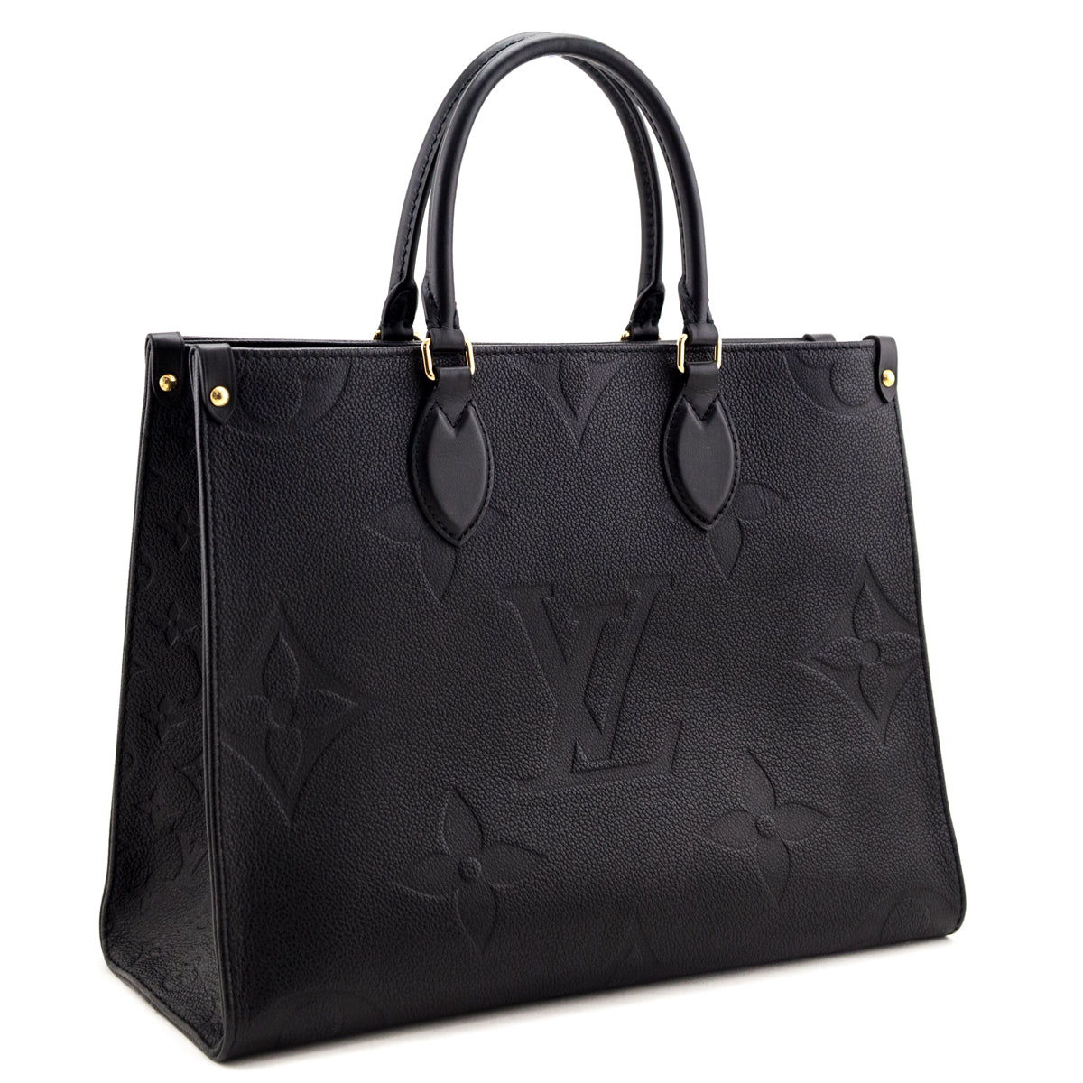 Louis Vuitton Black Empreinte Monogram Giant Onthego MM - Love that Bag etc - Preowned Authentic Designer Handbags & Preloved Fashions