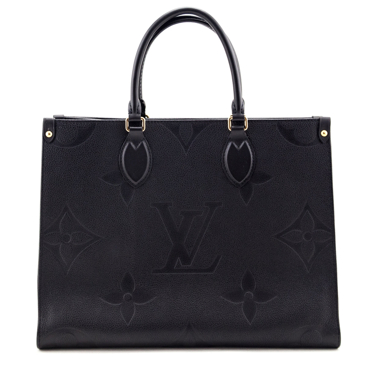 Louis Vuitton Black Empreinte Monogram Giant Onthego MM - Love that Bag etc - Preowned Authentic Designer Handbags & Preloved Fashions
