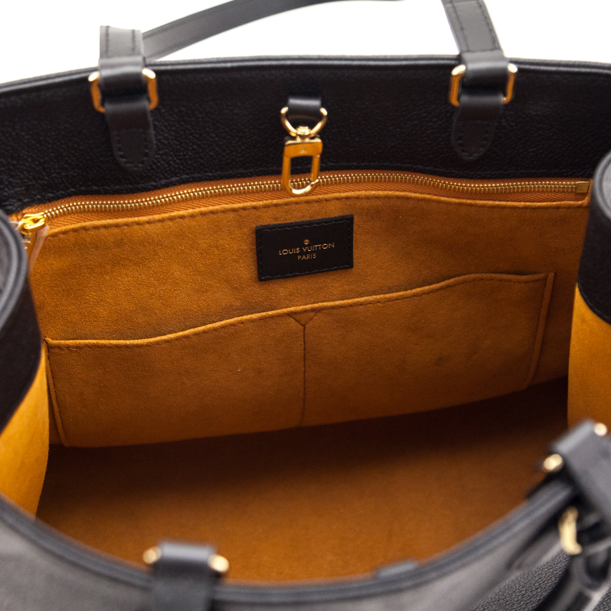 Louis Vuitton Black Empreinte Monogram Giant Onthego MM - Love that Bag etc - Preowned Authentic Designer Handbags & Preloved Fashions
