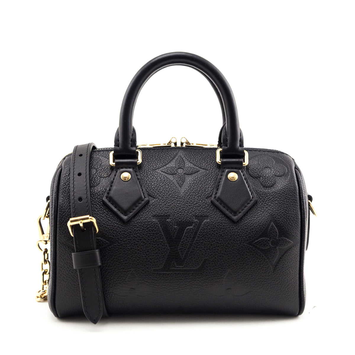 Louis Vuitton Black Empreinte Monogram Giant Speedy Bandouliere 20