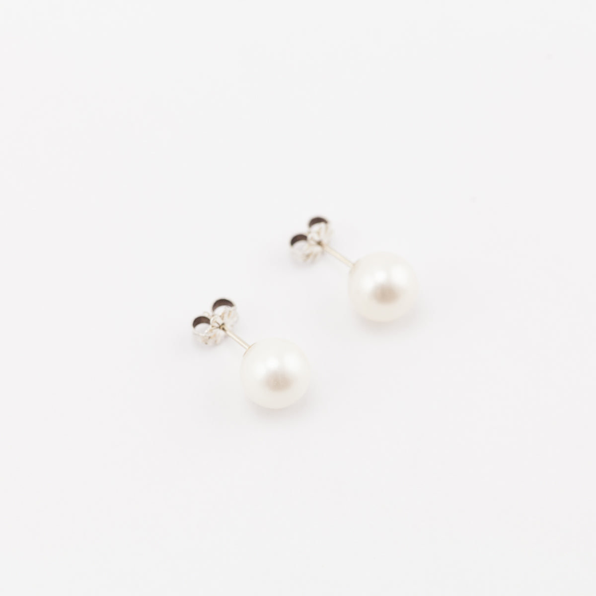 Tiffany & Co. Signature Pearl & Silver Stud Earrings