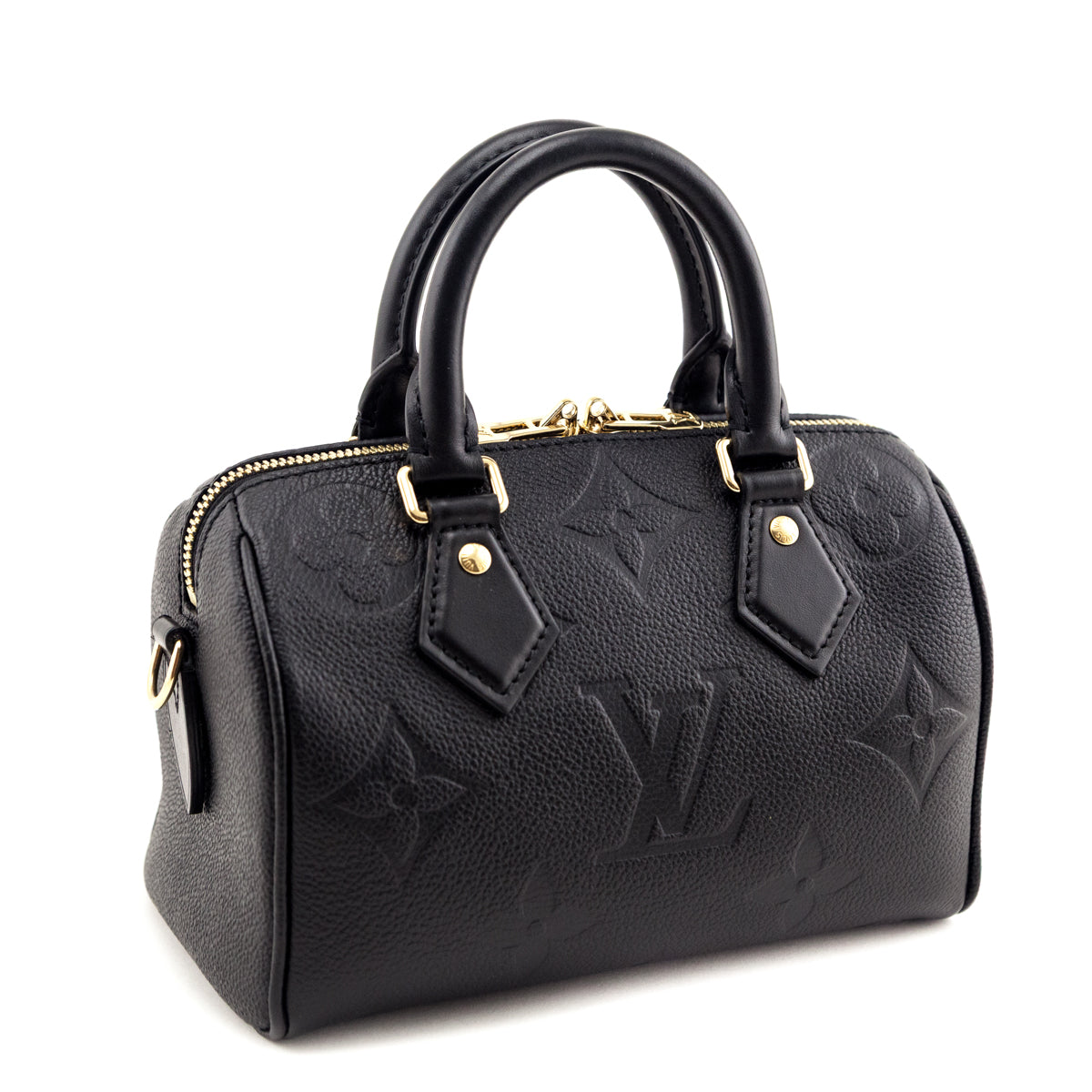 Louis Vuitton Black Empreinte Monogram Giant Speedy Bandouliere 20