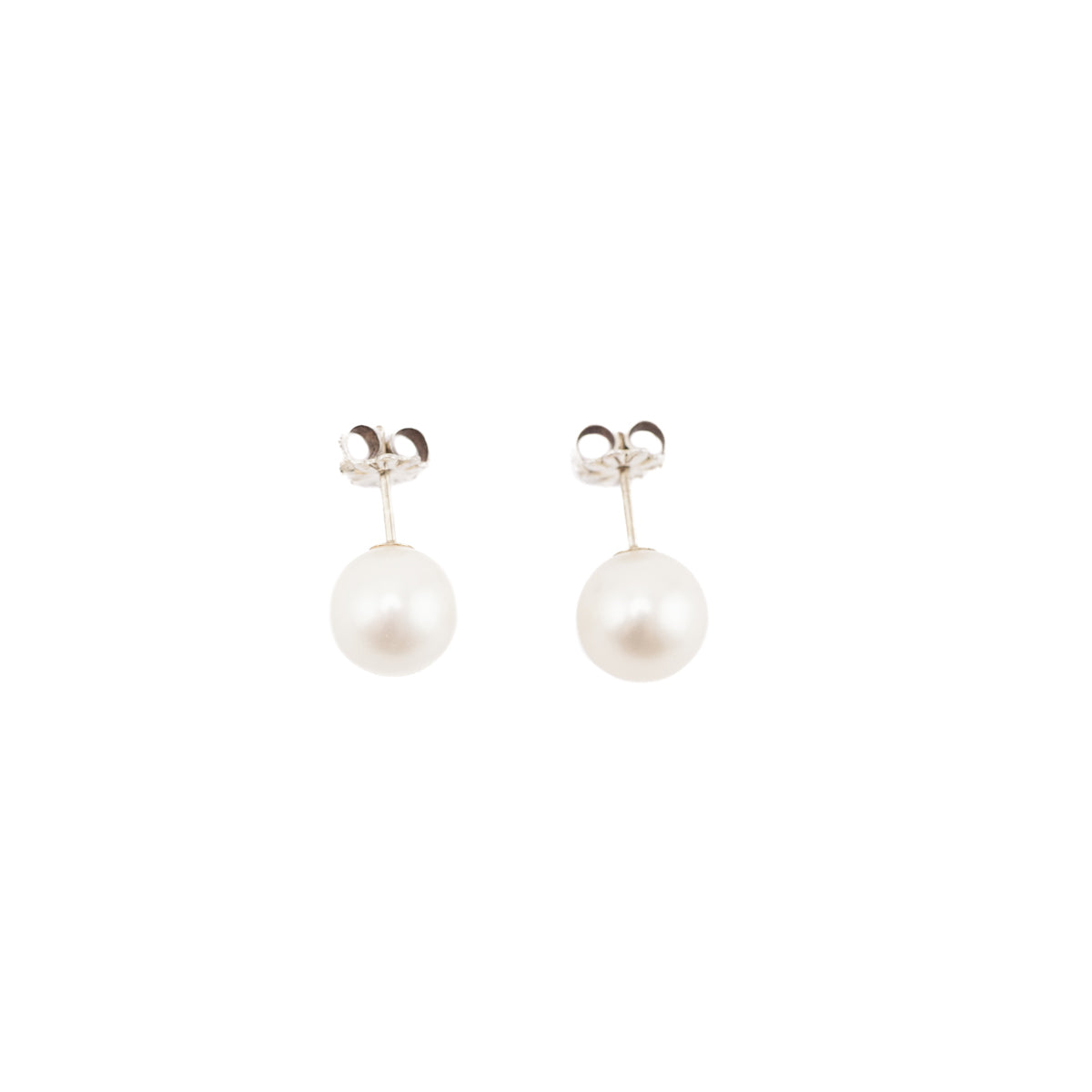 Tiffany & Co. Signature Pearl & Silver Stud Earrings