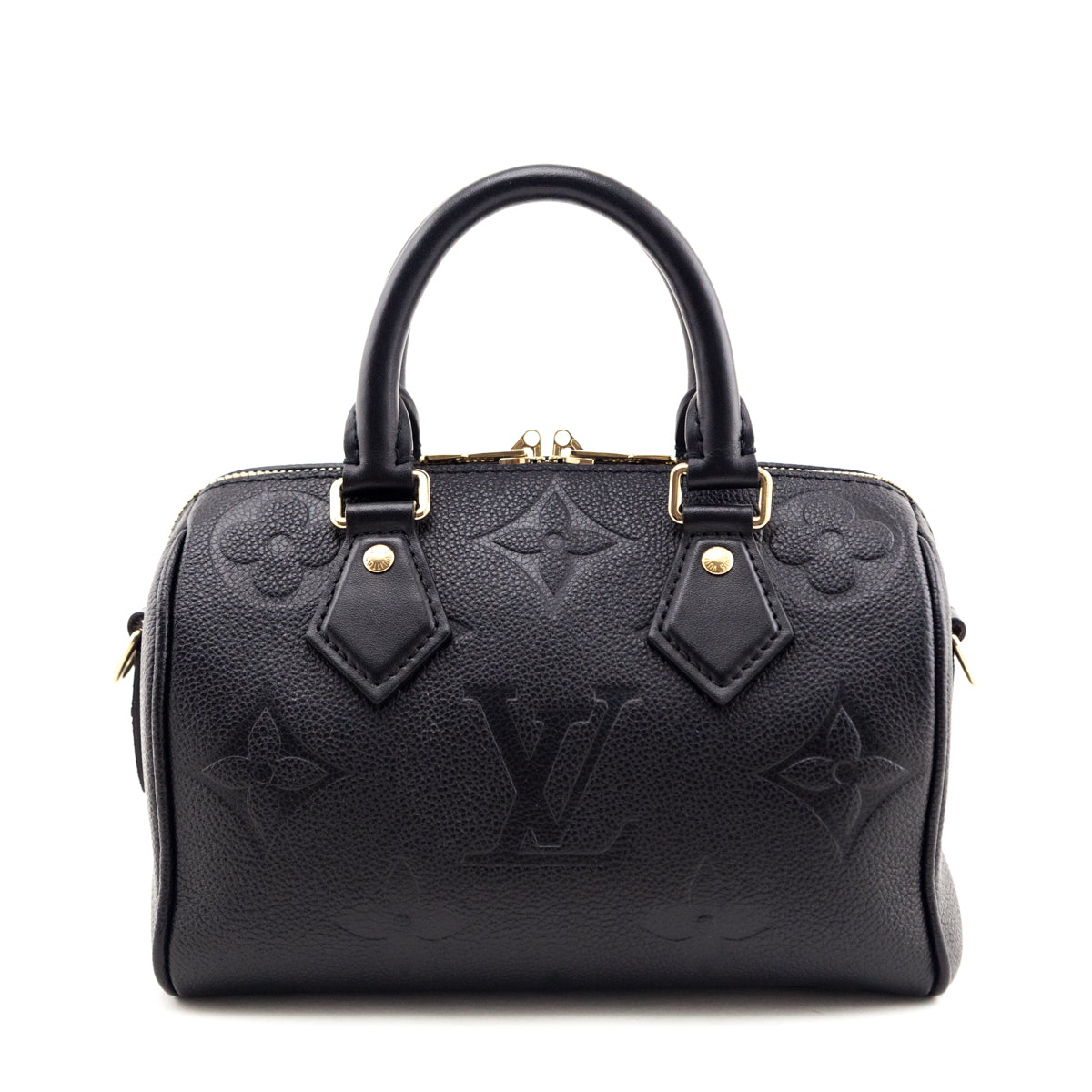 Louis Vuitton Black Empreinte Monogram Giant Speedy Bandouliere 20