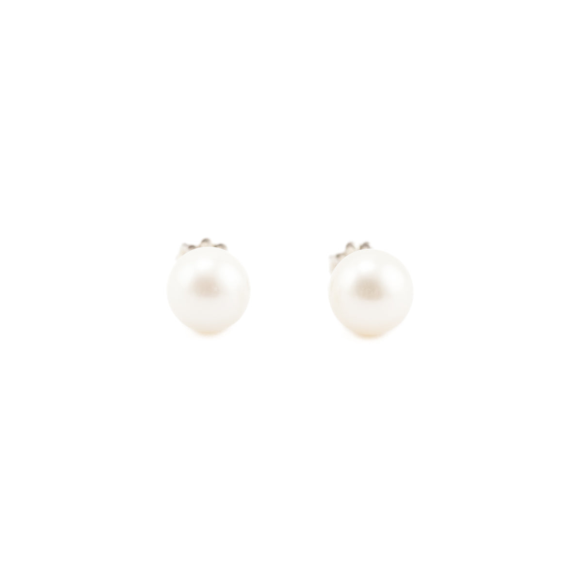 Tiffany & Co. Signature Pearl & Silver Stud Earrings