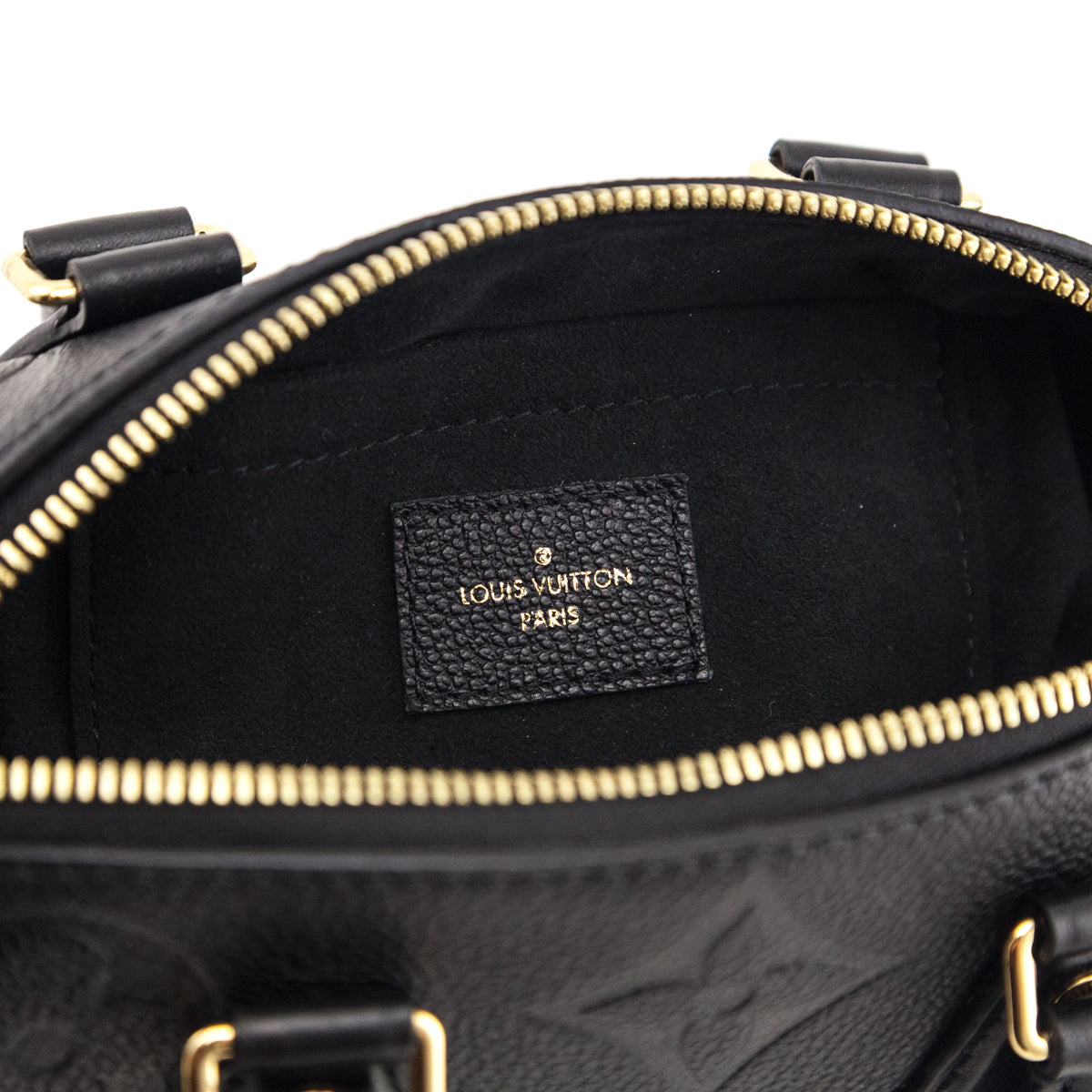 Louis Vuitton Black Empreinte Monogram Giant Speedy Bandouliere 20