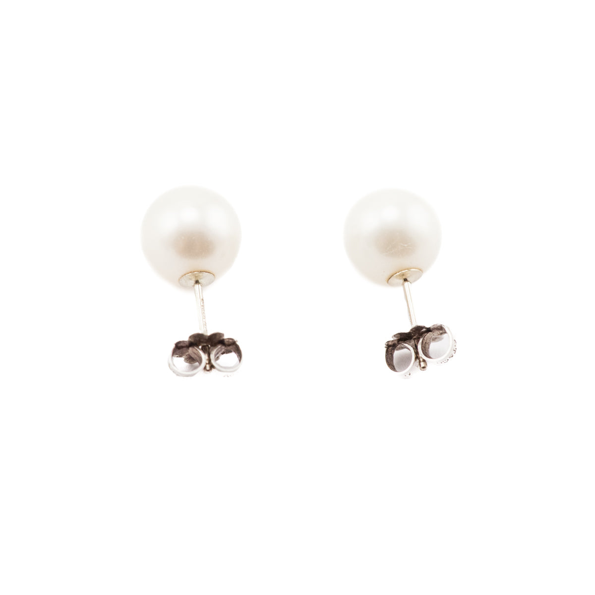 Tiffany & Co. Signature Pearl & Silver Stud Earrings
