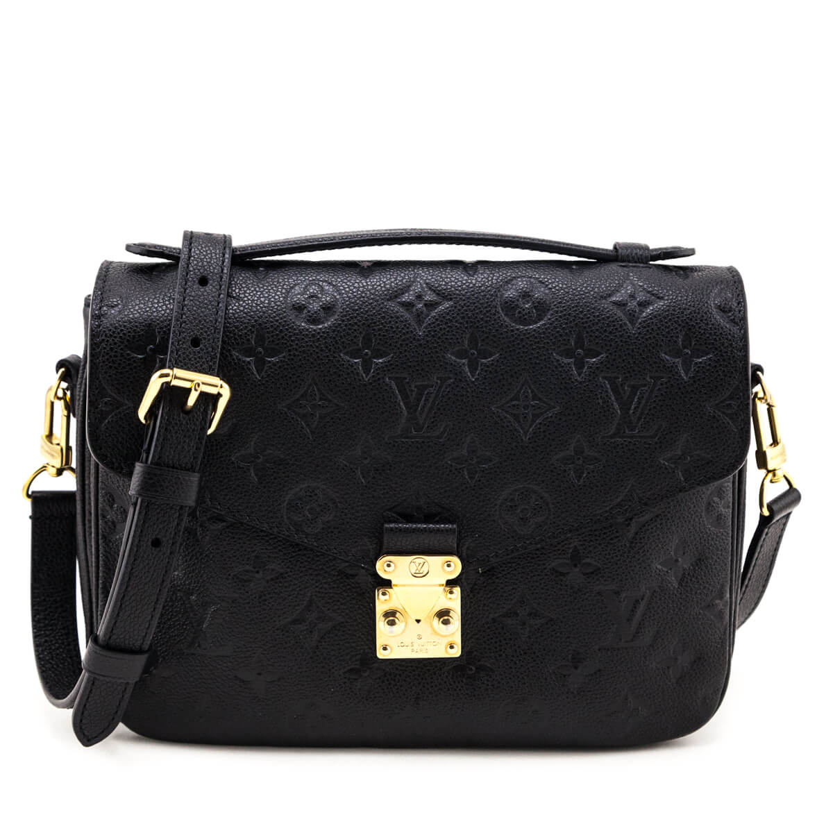 Louis Vuitton Black Empreinte Pochette Metis - Love that Bag etc - Preowned Authentic Designer Handbags & Preloved Fashions