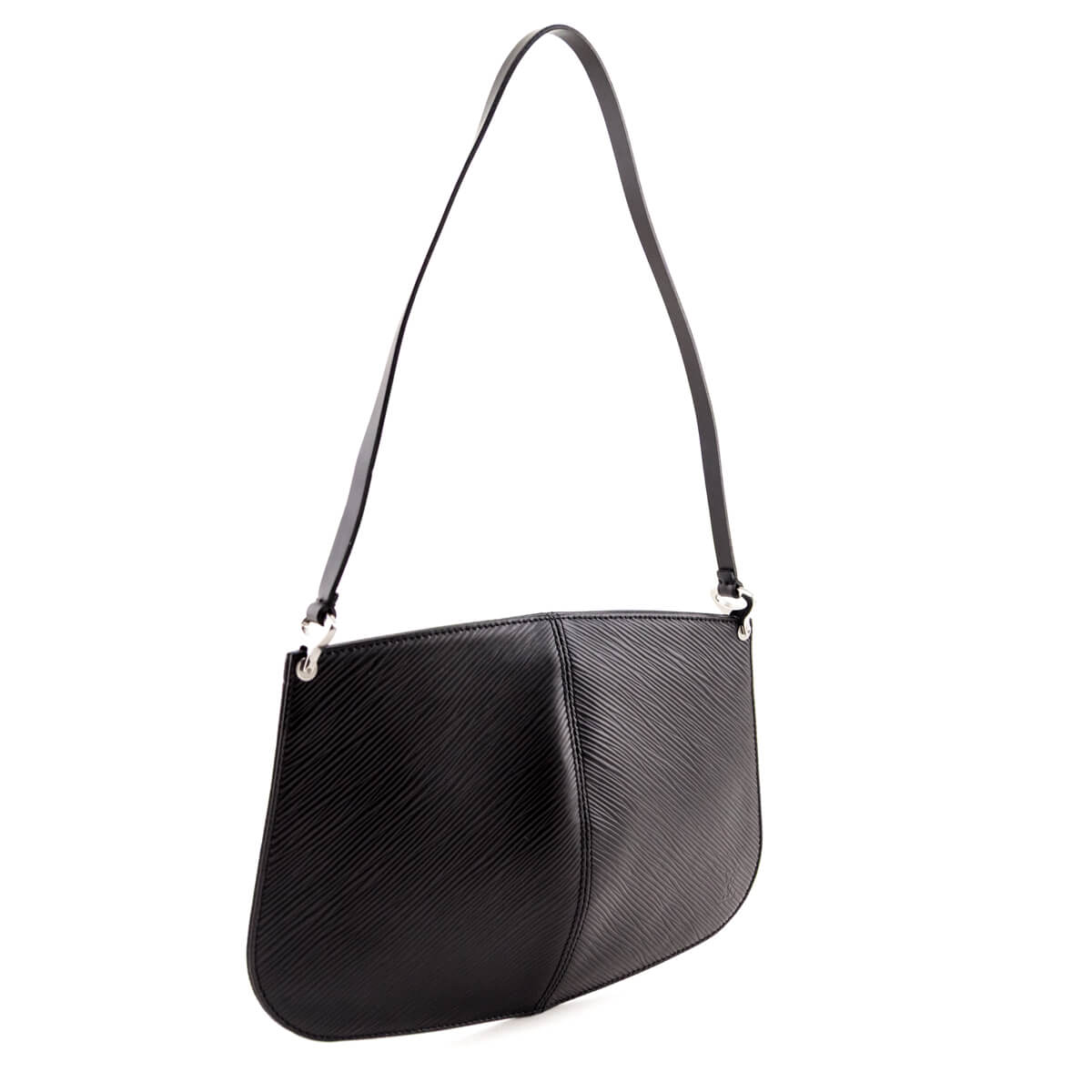 Louis Vuitton Black Epi Demi Lune Pochette