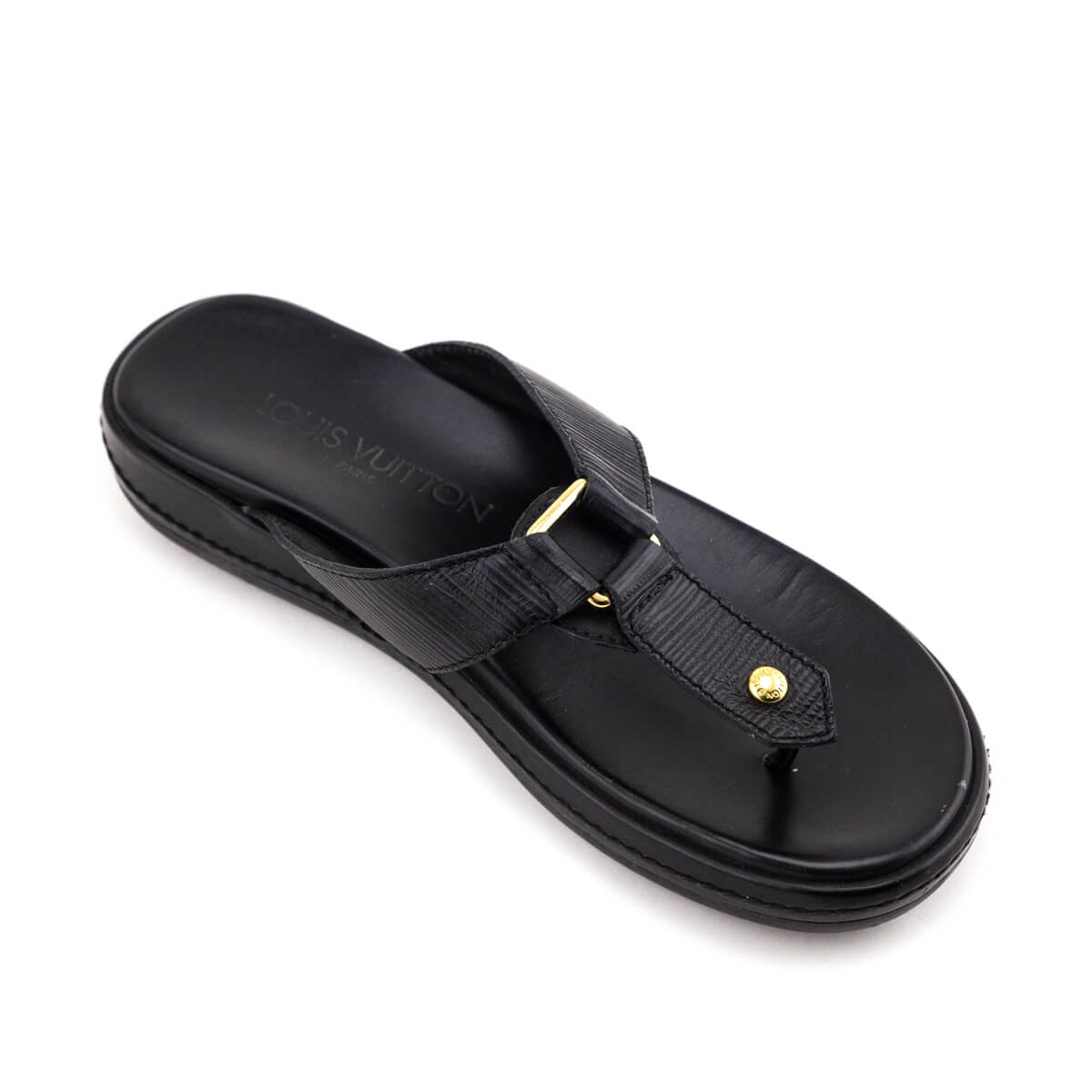 Louis Vuitton Black Epi Thong Sandals Size US 7 | EU 37 - Love that Bag etc - Preowned Authentic Designer Handbags & Preloved Fashions