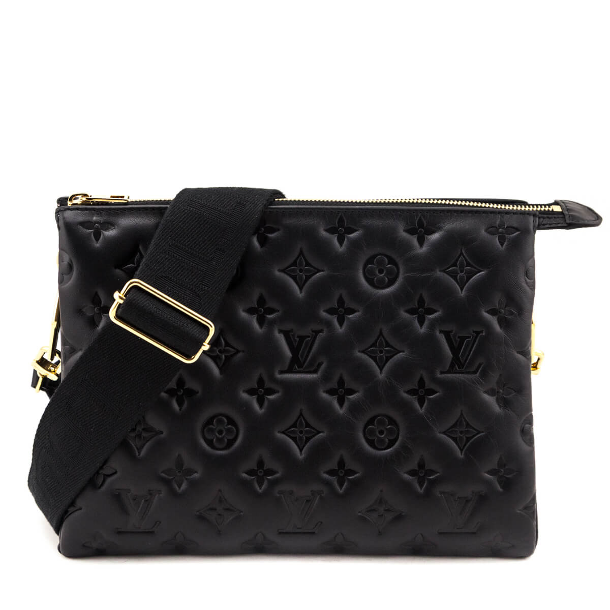 Louis Vuitton Black Lambskin Embossed Monogram Coussin PM - Love that Bag etc - Preowned Authentic Designer Handbags & Preloved Fashions