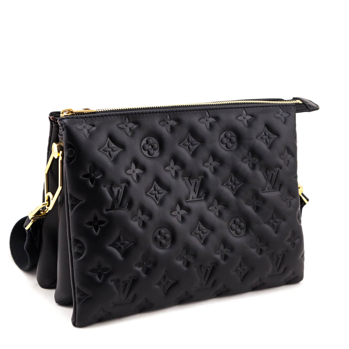 Louis Vuitton Black Lambskin Embossed Monogram Coussin PM - Love that Bag etc - Preowned Authentic Designer Handbags & Preloved Fashions