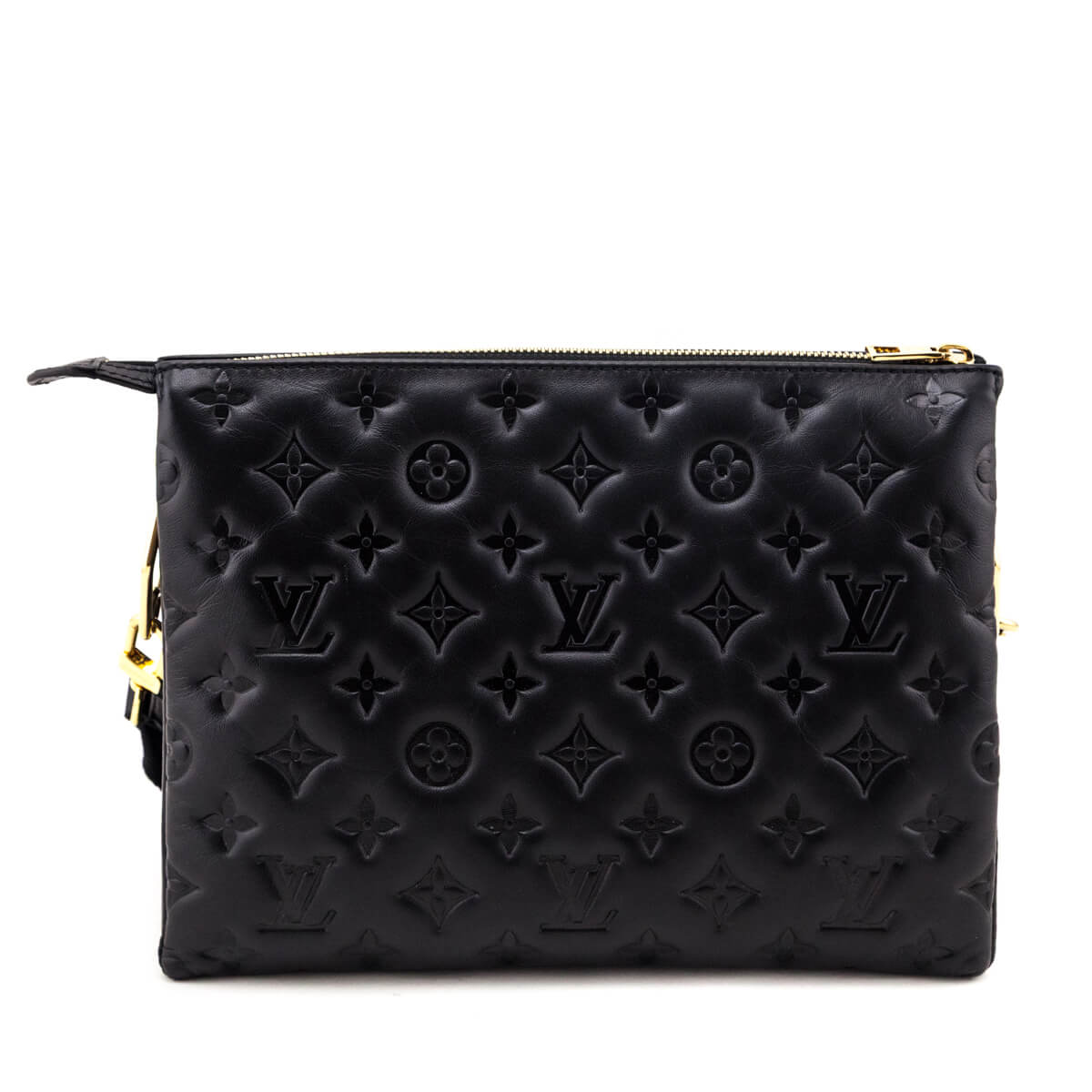 Louis Vuitton Black Lambskin Embossed Monogram Coussin PM - Love that Bag etc - Preowned Authentic Designer Handbags & Preloved Fashions