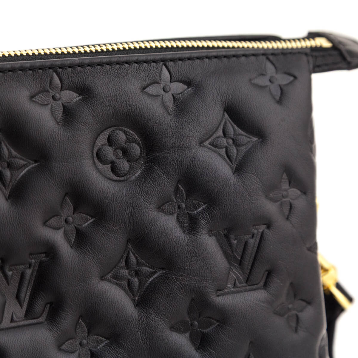 Louis Vuitton Black Lambskin Embossed Monogram Coussin PM - Love that Bag etc - Preowned Authentic Designer Handbags & Preloved Fashions