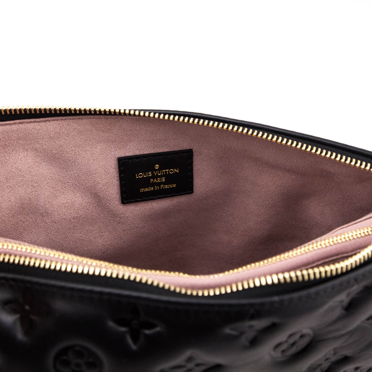 Louis Vuitton Black Lambskin Embossed Monogram Coussin PM - Love that Bag etc - Preowned Authentic Designer Handbags & Preloved Fashions