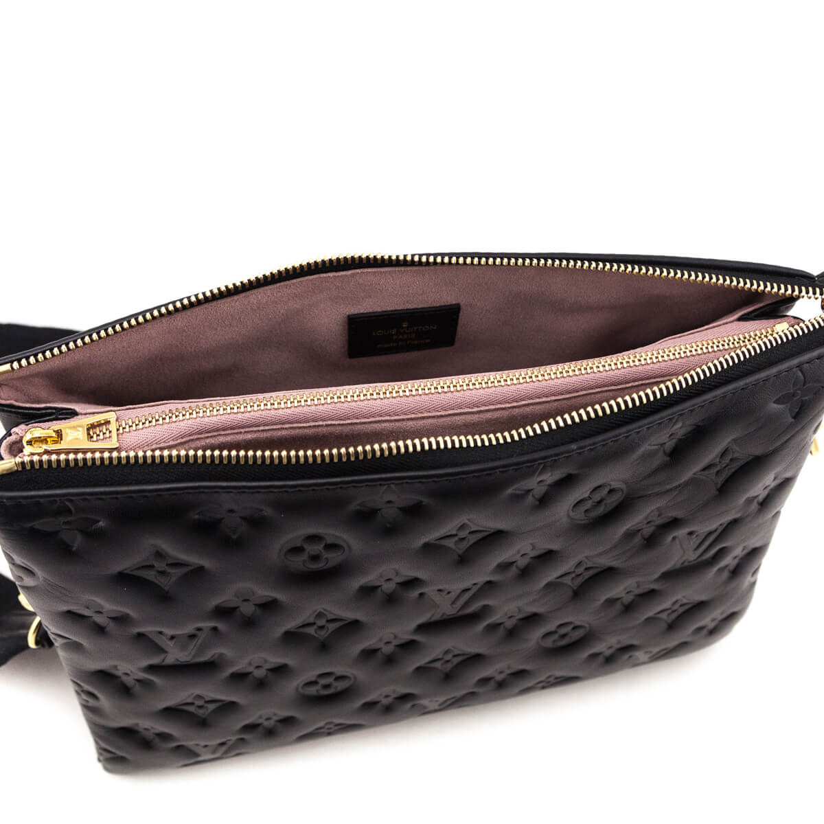 Louis Vuitton Black Lambskin Embossed Monogram Coussin PM - Love that Bag etc - Preowned Authentic Designer Handbags & Preloved Fashions