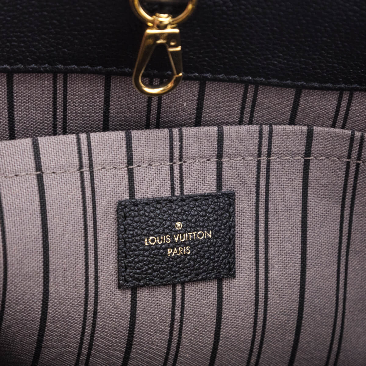 Louis Vuitton Montaigne MM Tote Bag in Black Monogram Empreinte Leather  ref.1016329 - Joli Closet