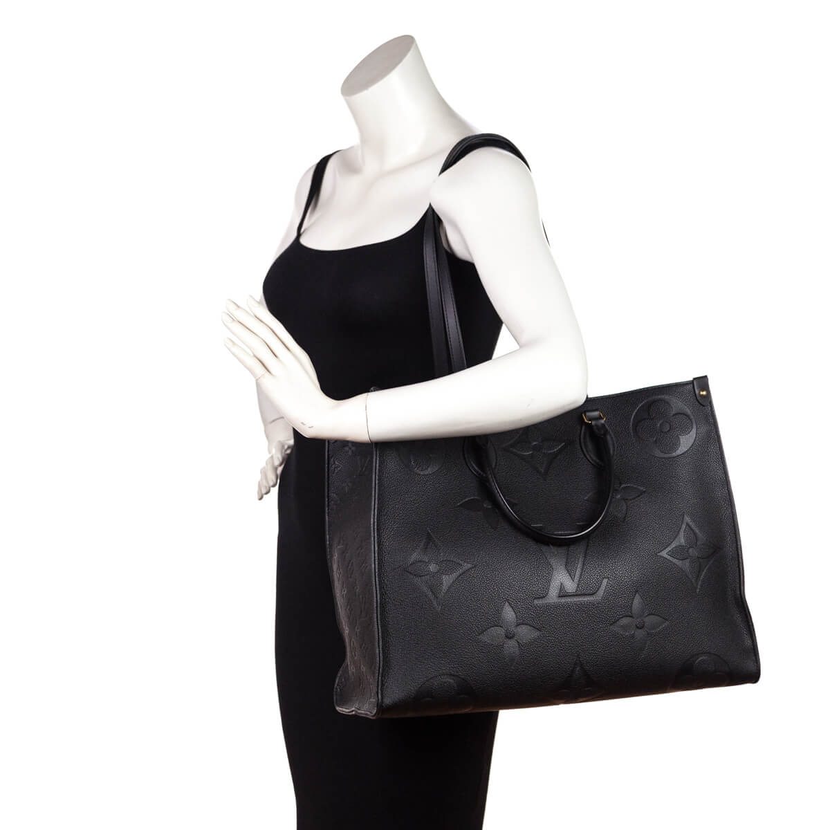 Louis Vuitton Onthego GM Tote Bag Monogram Empreinte Shoulder Purse Auth LV  New