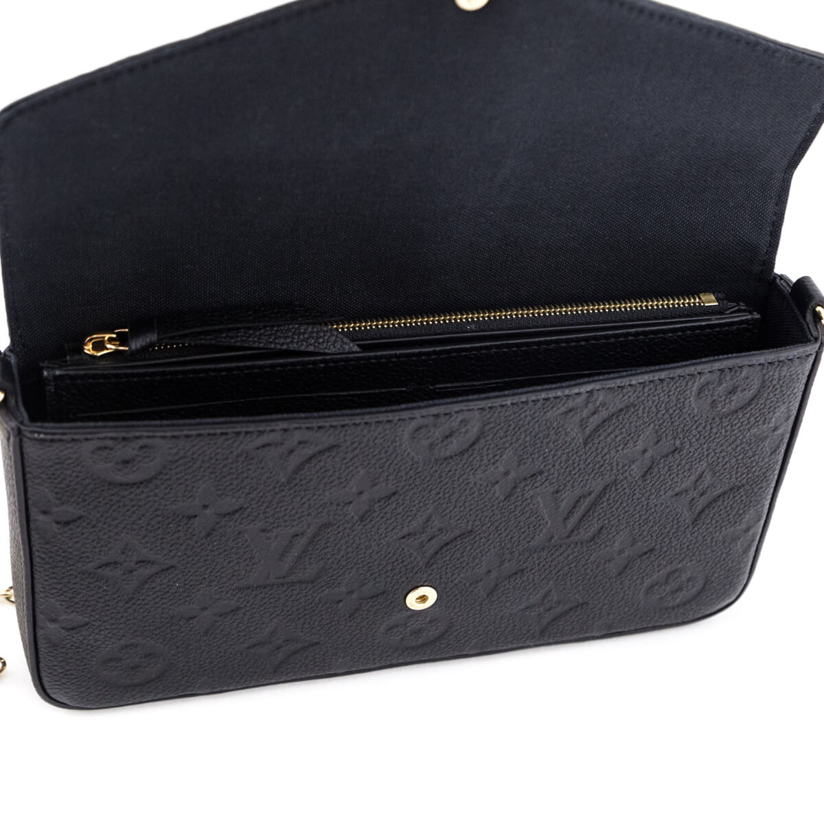 Buy Pre-owned & Brand new Luxury Louis Vuitton Empreinte Black Pochette  Felicie Chain Wallet Online