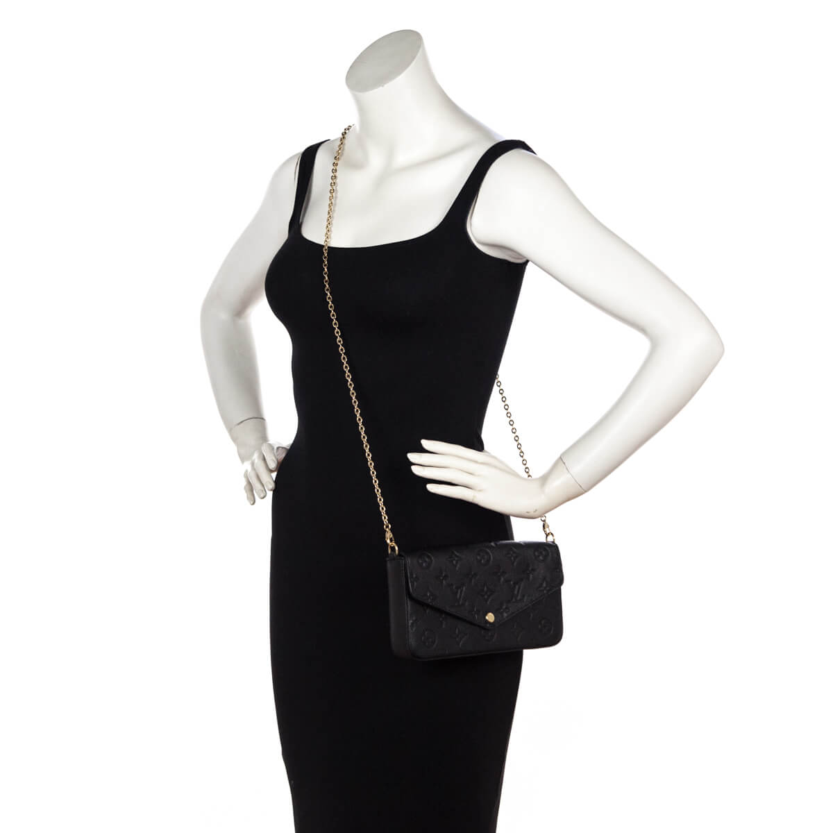 Louis Vuitton Black Monogram Empreinte Pochette Felicie - LV Handbags