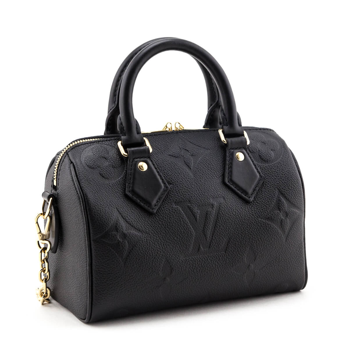 USED Louis Vuitton Black Monogram Empreinte Leather George MM Bag AUTHENTIC