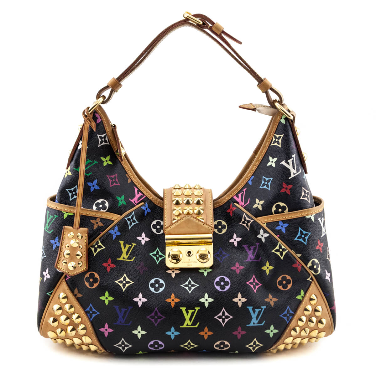 Louis Vuitton Black Monogram Multicolor Chrissie MM Bag