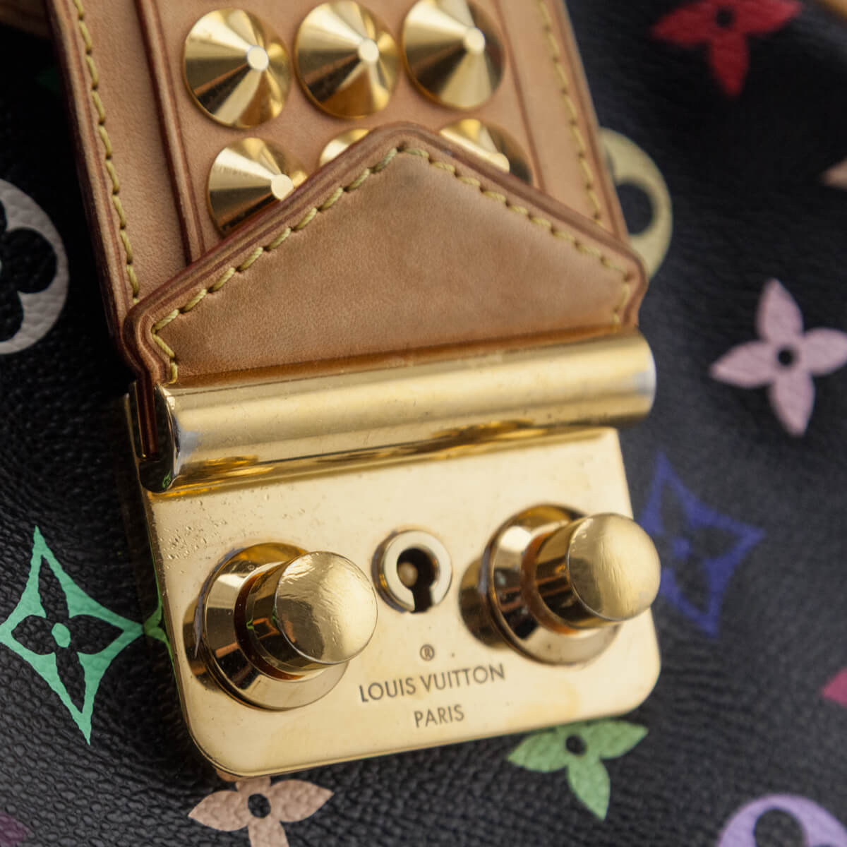 Louis Vuitton Black Monogram Multicolor Chrissie MM Bag