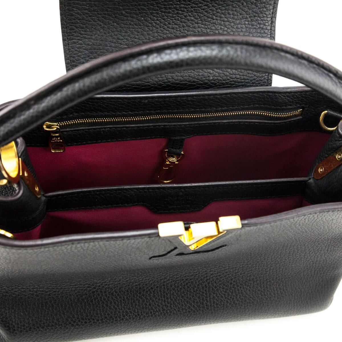 Louis Vuitton Black Taurillon Capucines BB - Love that Bag etc - Preowned Authentic Designer Handbags & Preloved Fashions