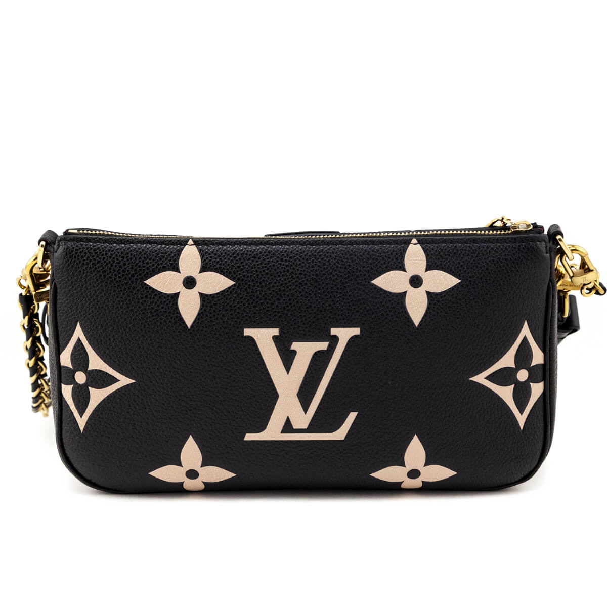 Louis Vuitton Black & Beige Empreinte Monogram Giant Multi Pochette Accessories - Love that Bag etc - Preowned Authentic Designer Handbags & Preloved Fashions