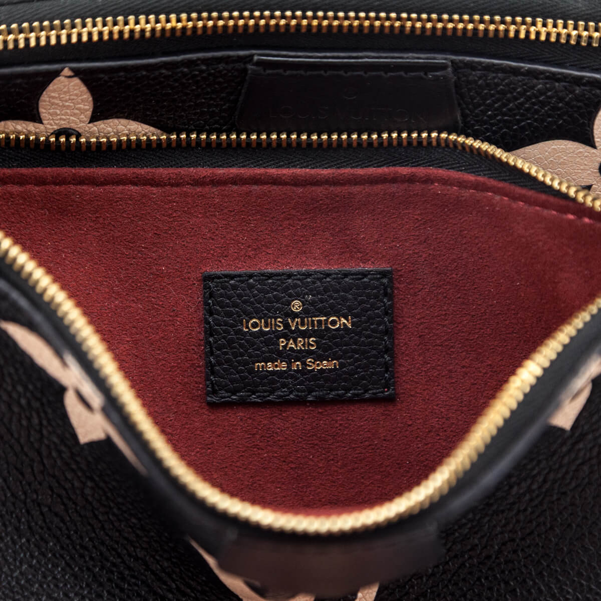 Louis Vuitton Black & Beige Empreinte Monogram Giant Multi Pochette Accessories - Love that Bag etc - Preowned Authentic Designer Handbags & Preloved Fashions